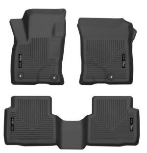 Ford Escape Floor Liners - Front + Rear - Husky Liners - WeatherBeater - Black - `20-`21